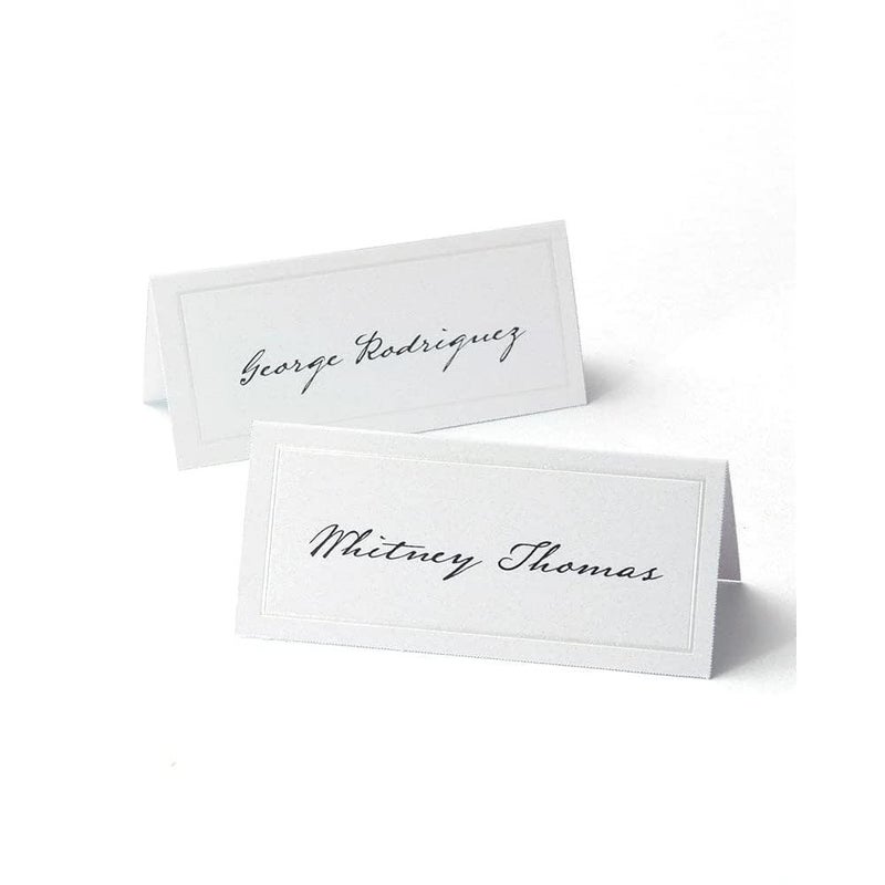 Gartner Studios White Pearl Place Cards,White Cardstock Table Placecards with Pearl Border for Wedding, Printable on Laser/Injet Printers, 210GSM, 3.75â€ X 1.75â€ 48 Count (83001) - Image 1